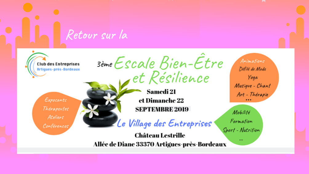 Retour sur l’Escale Bien-Être et Résilience de Septembre 2019 au Château Lestrille Artigues-près-Bordeaux
